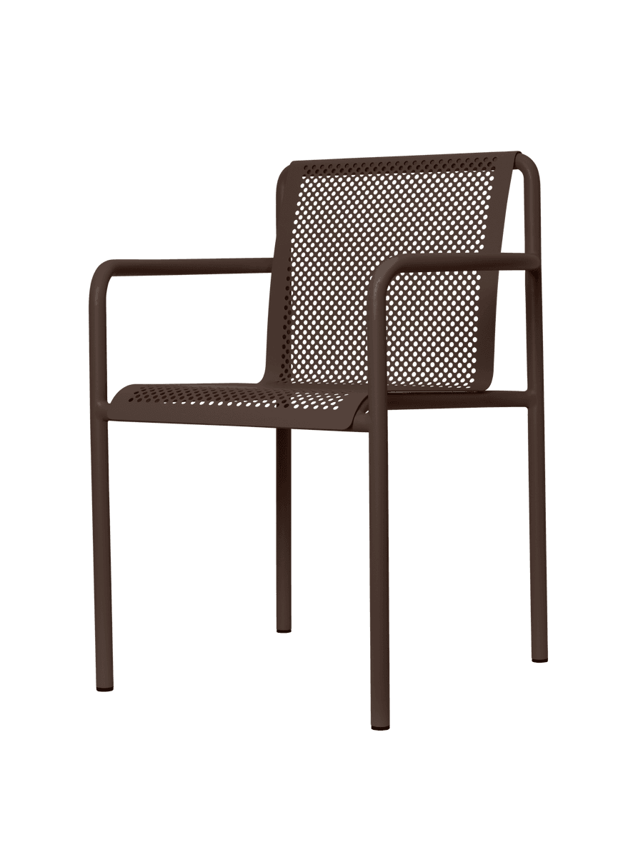 Ferm Living Dapple Chair with Arms - Dark Chocolate
