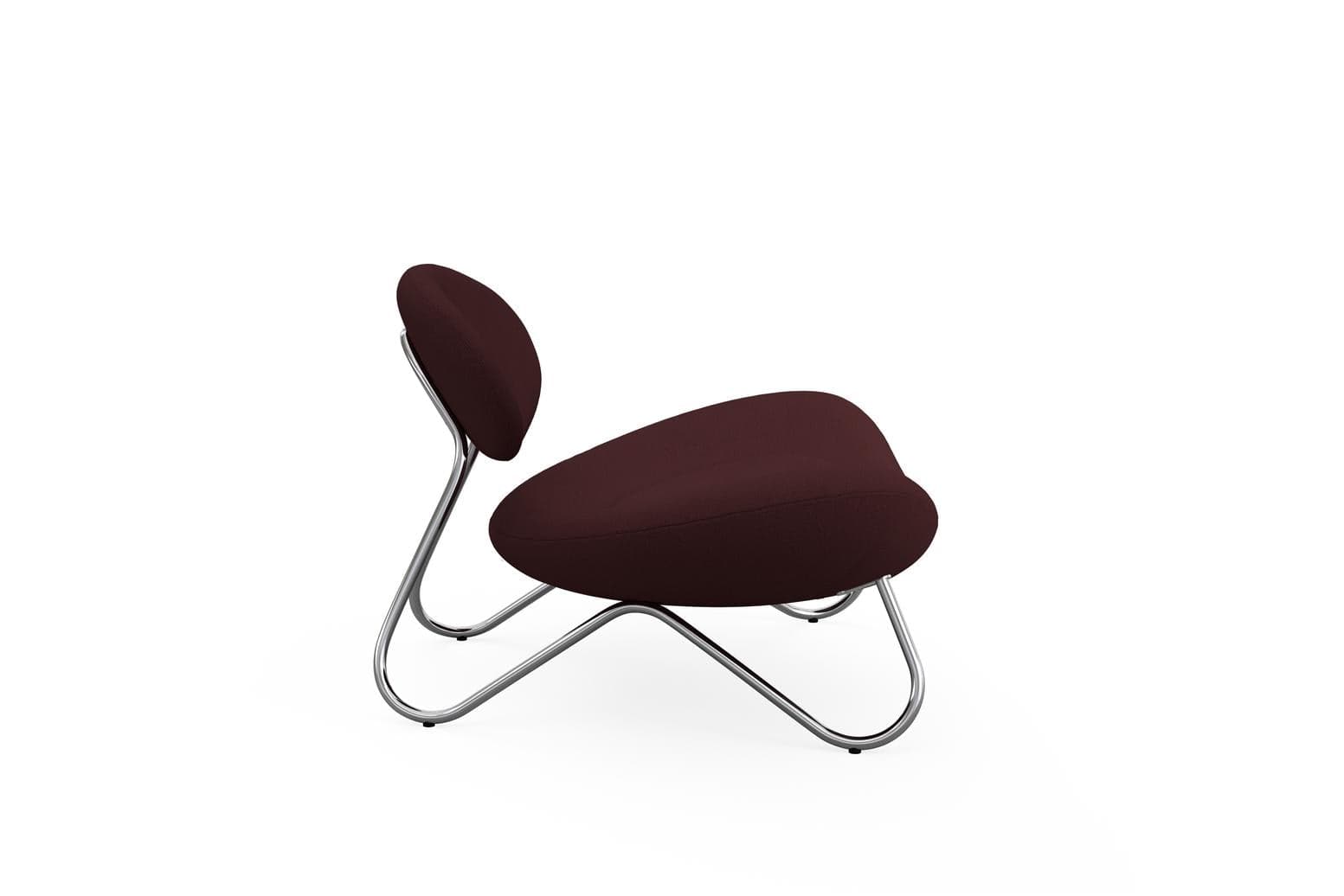 WOUD Meadow lounge chair - Burgundy/Brushed steel — фото 5