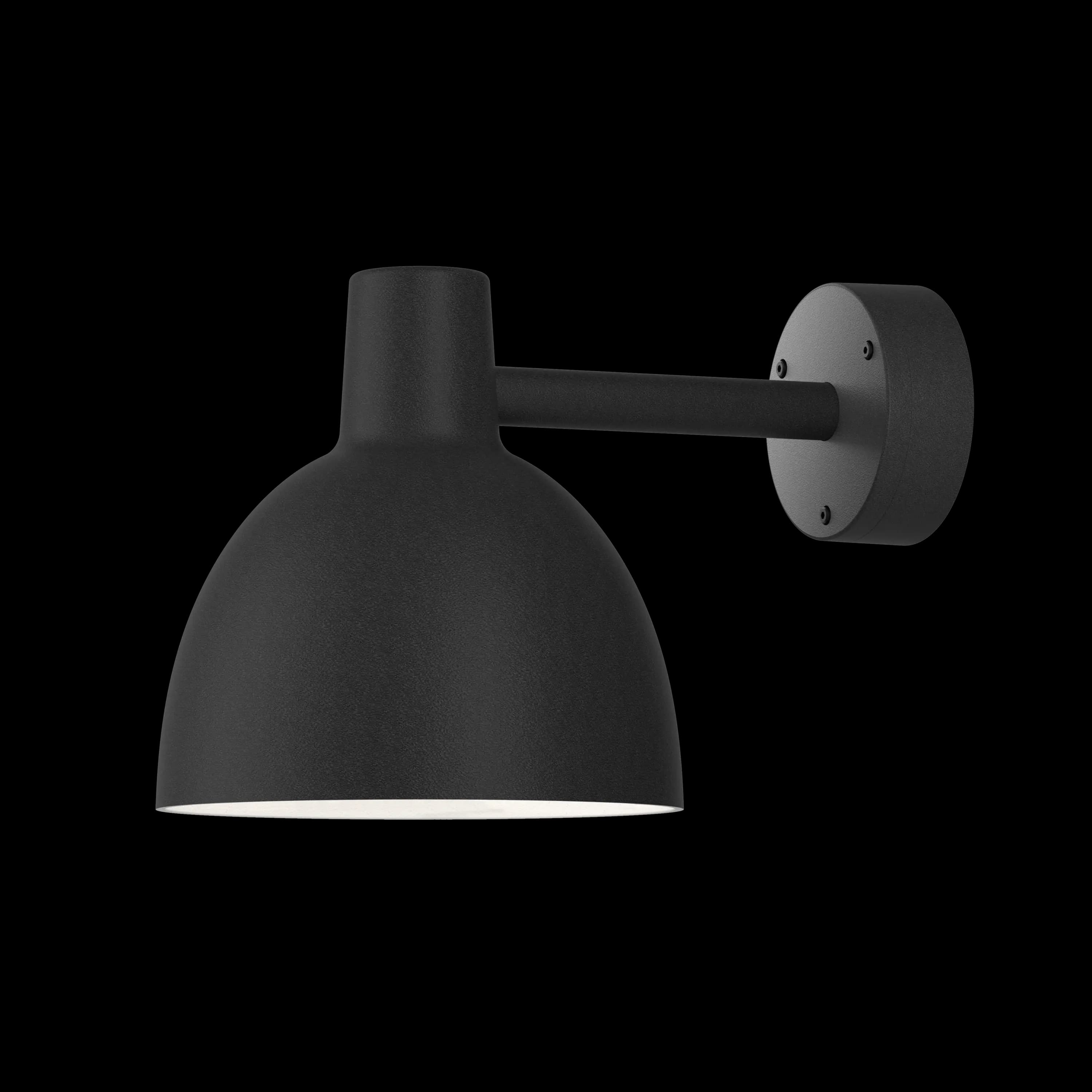 Louis Poulsen Toldbod 220 Outdoor Wall Lamp Black texture Ø 220