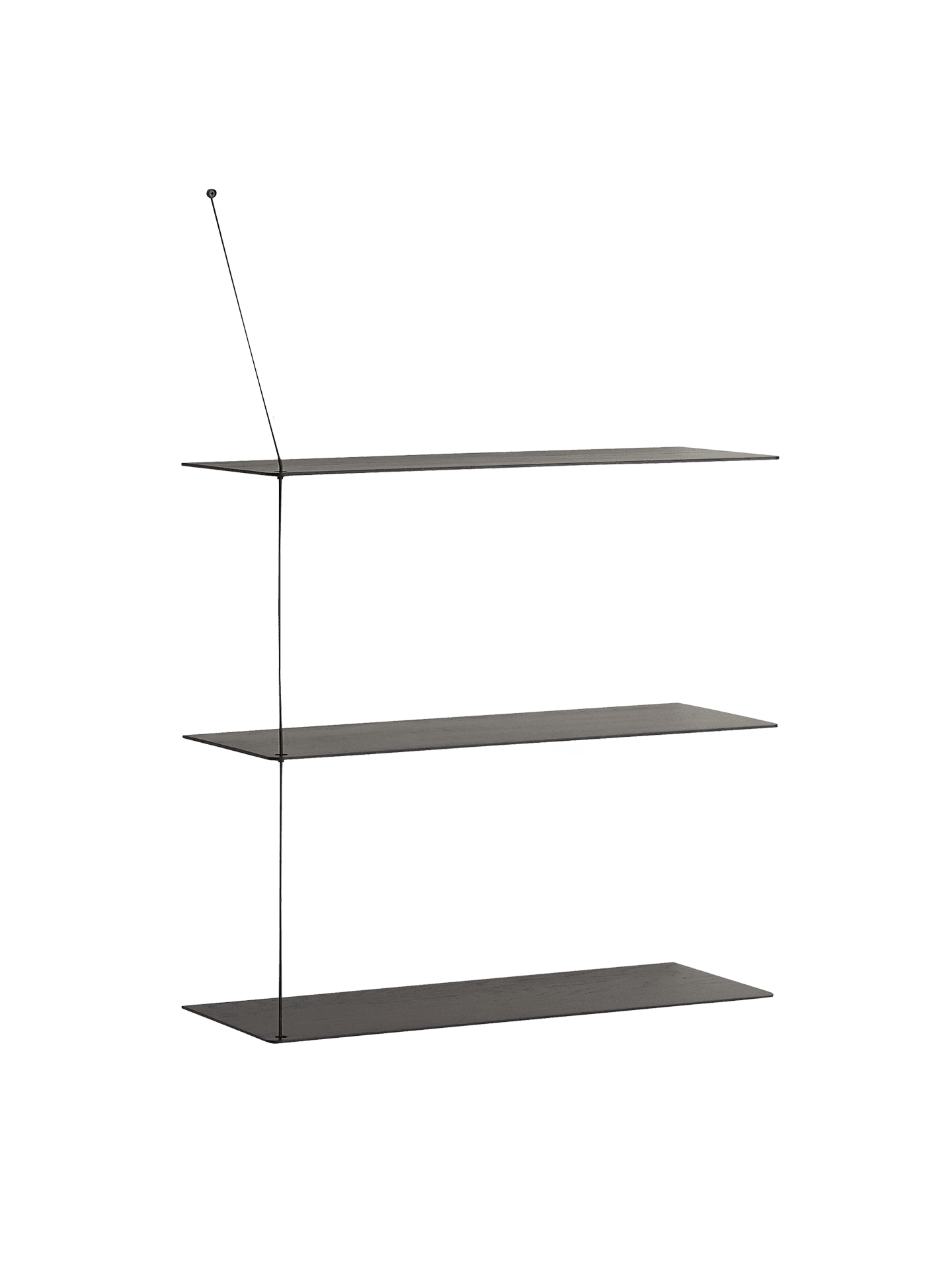 WOUD Stedge shelf (80 cm) - Black (3 shelves)