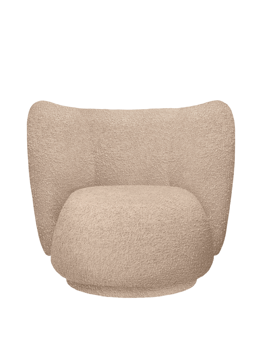 Ferm Living Rico Lounge Chair - Raw Bouclé - Natural