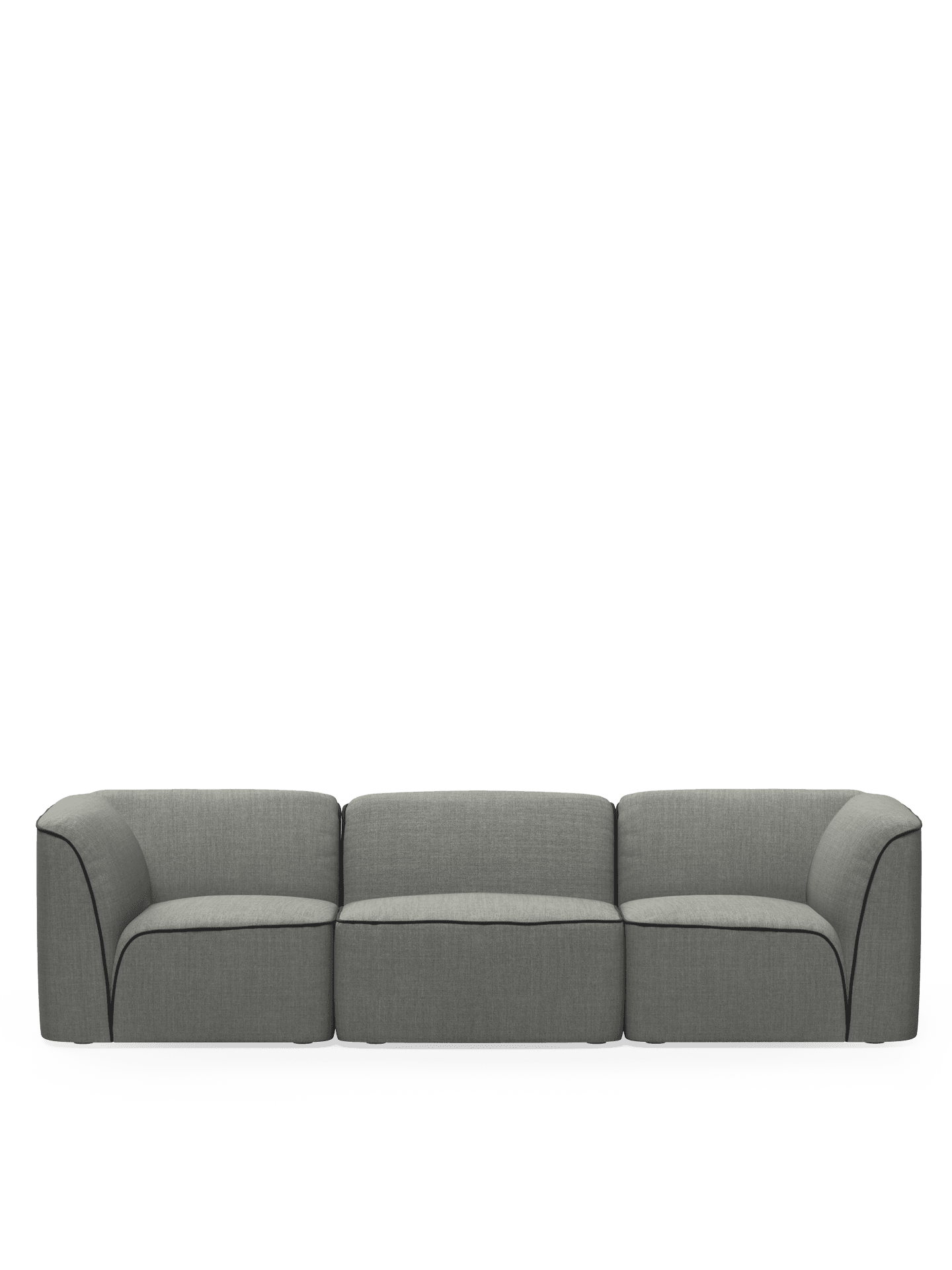 WOUD Flora 3-seater - Dark grey