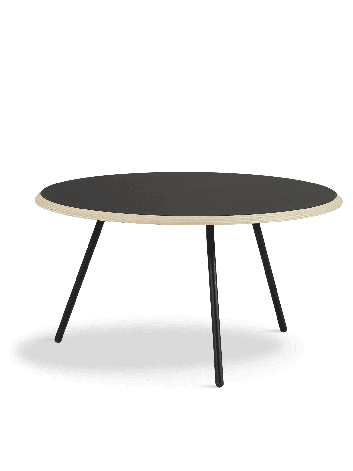 WOUD Soround coffee table - Black (Ø75xH40,50)