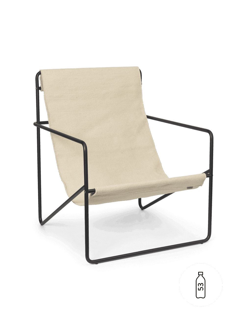 Ferm Living Desert Lounge Chair - Black - Cloud — фото 2