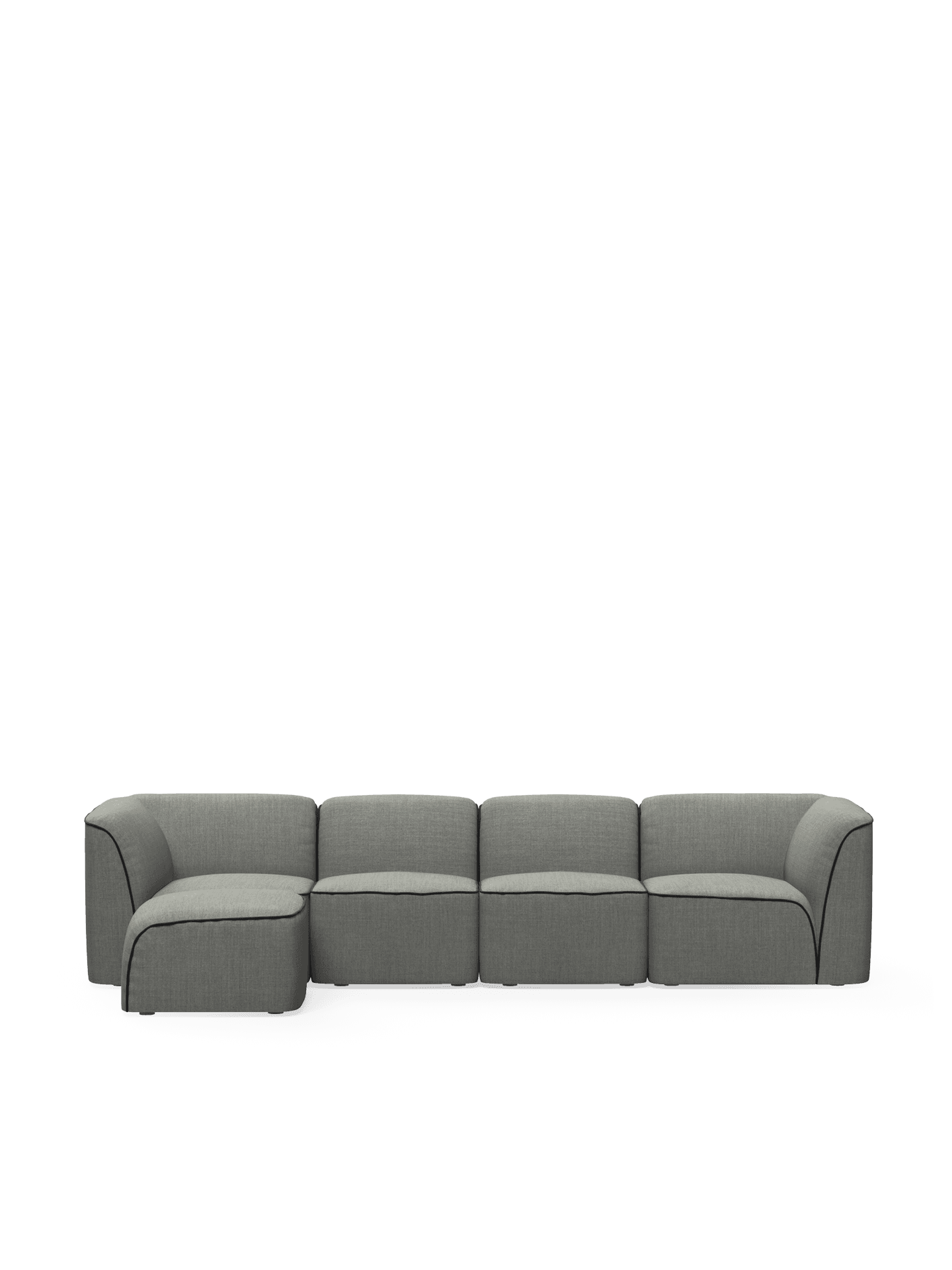 WOUD Flora sectional 1 - Dark grey