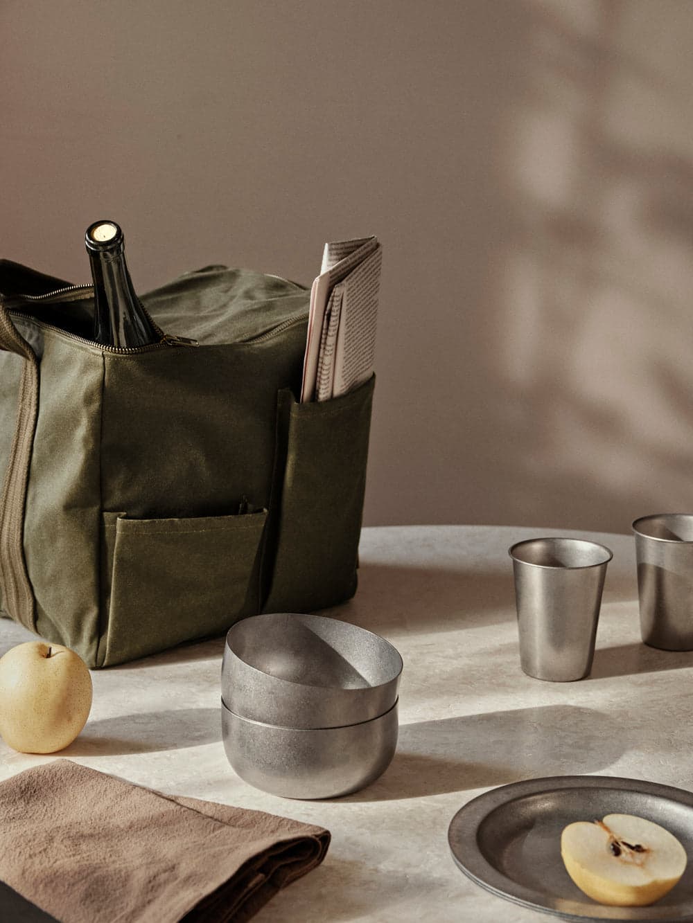 Ferm Living Bark Picnic Bag - Olive — фото 4