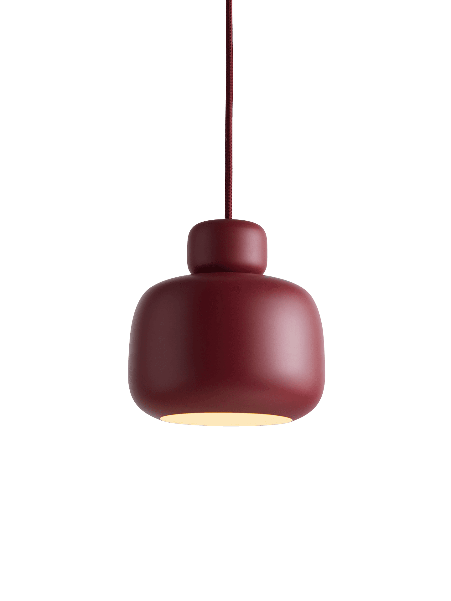 WOUD Stone pendant (Small) - Deep red