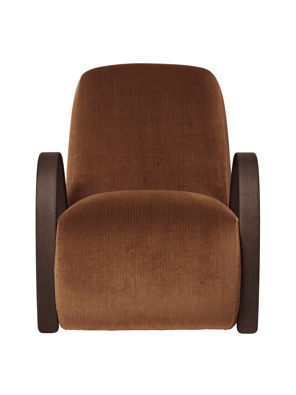 Ferm Living Buur Lounge Chair - Devoré Velvet - Rust — фото 4