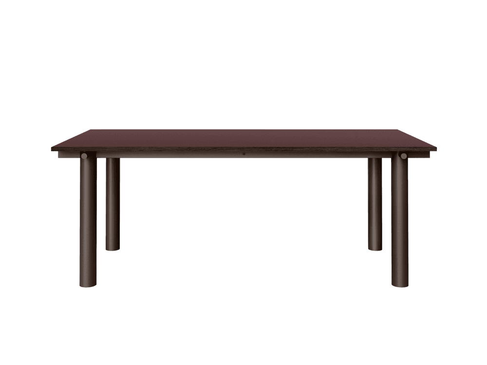Ferm Living Atura Dining Table - Dark Chocolate/Burgundy Linoleum — фото 2