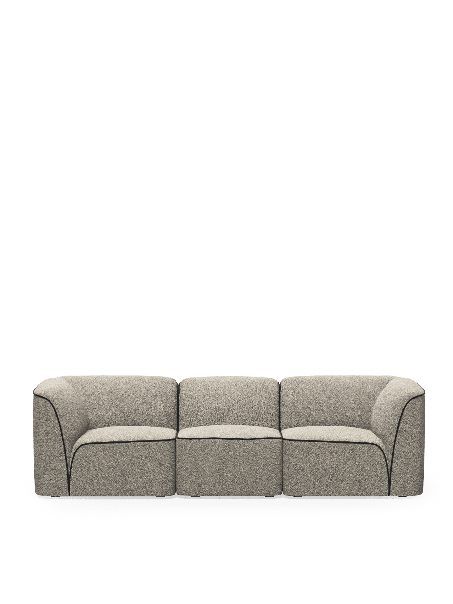 WOUD Flora 2.5-seater - Natural bouclé