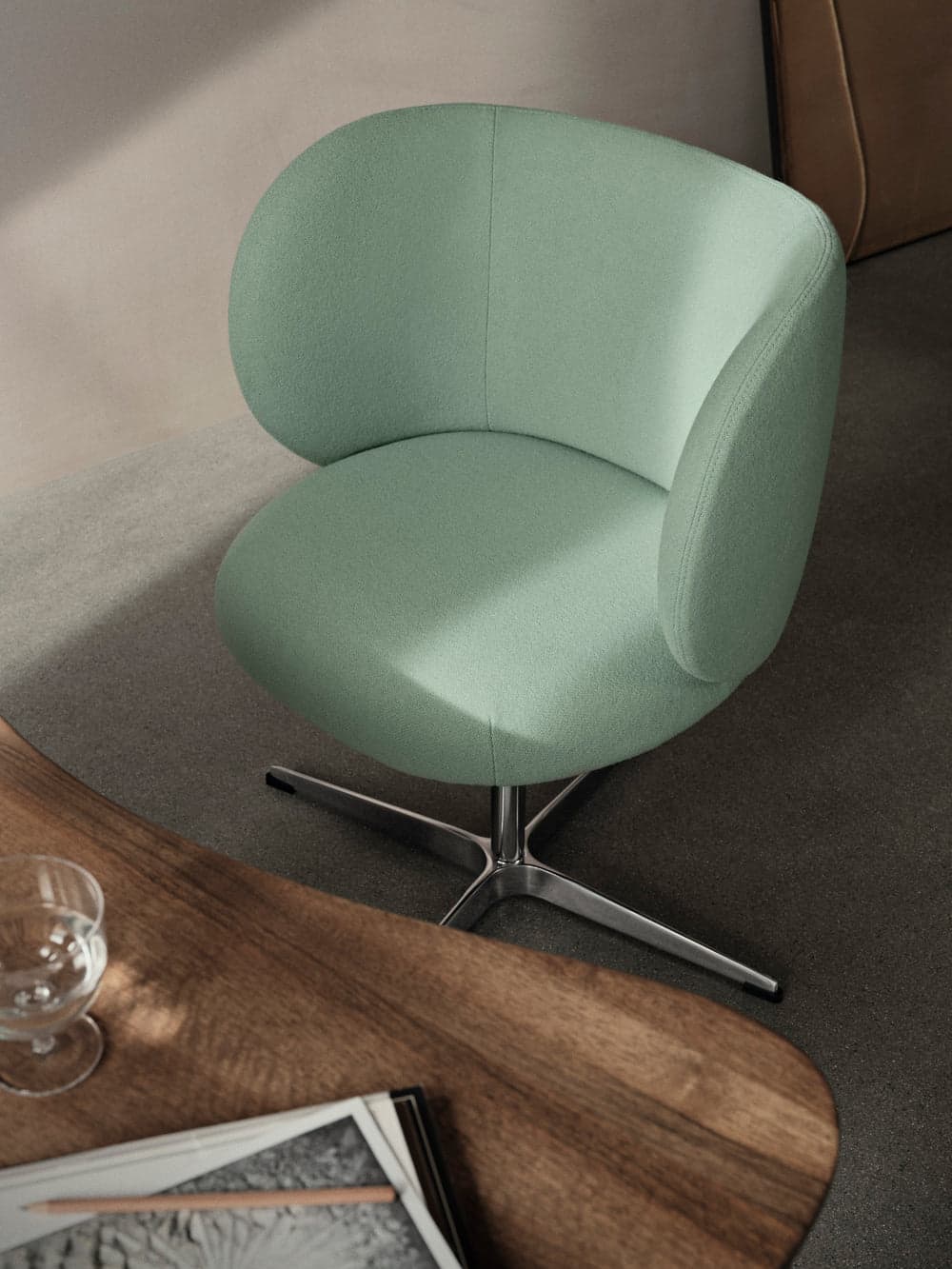Ferm Living Rico Dining Chair - Swivel - Tonus - Mint — фото 3