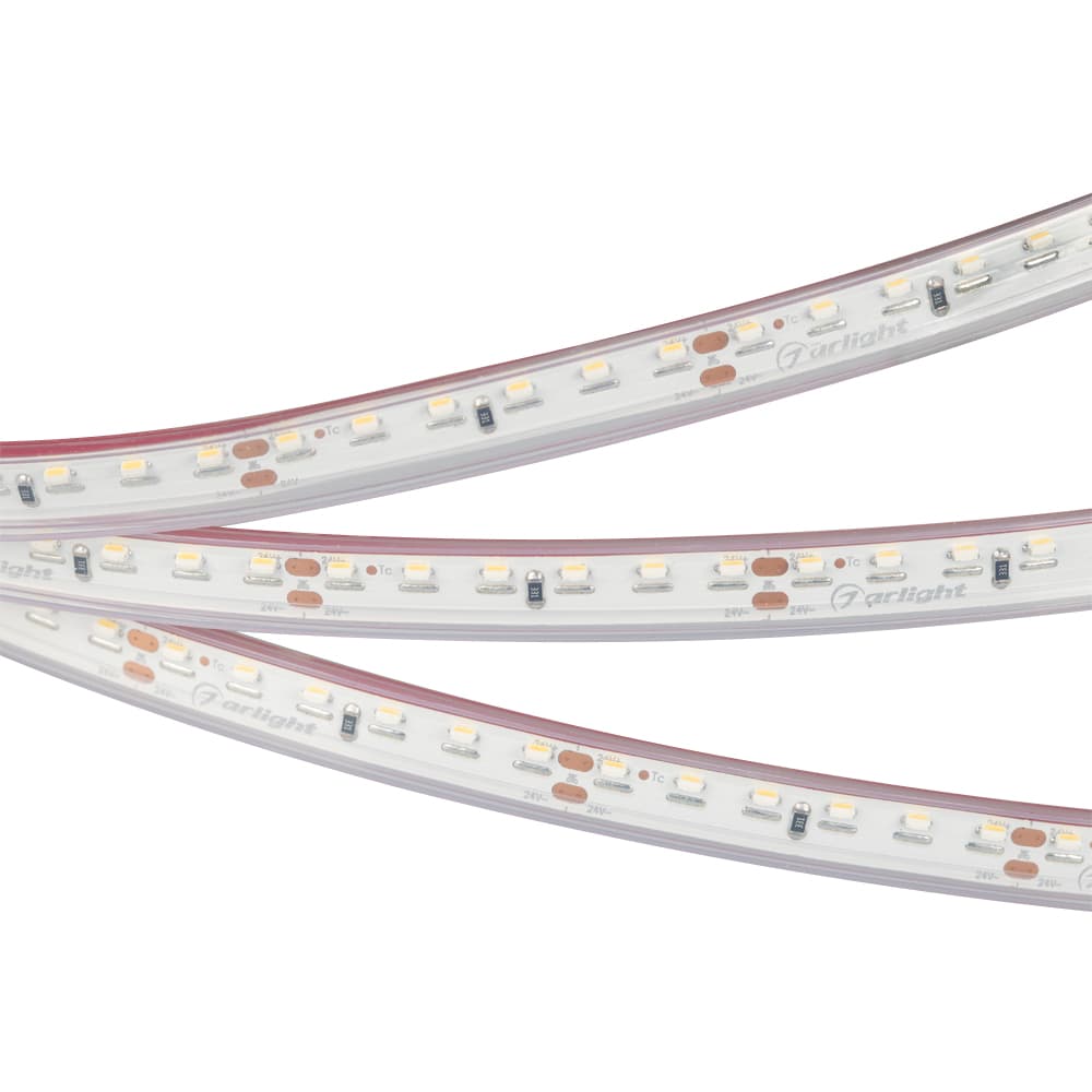 Светодиодная лента RSW 2-5000P 24V Cool 10K 2x (3014, 120 LED/m, LUX) (Arlight, 9.6 Вт/м, IP66) 027043