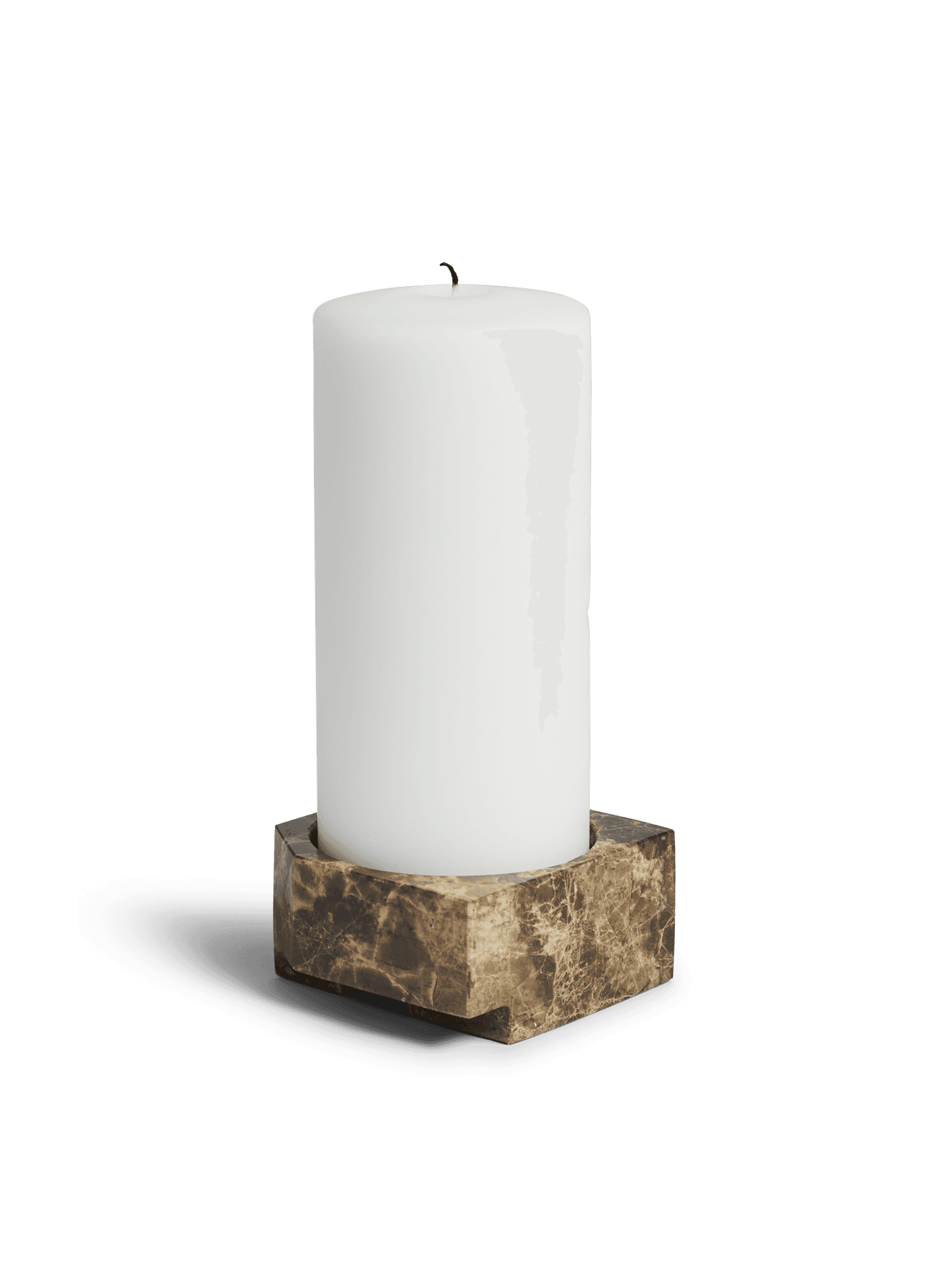 WOUD Jeu de dés 3 candle holder - Brown
