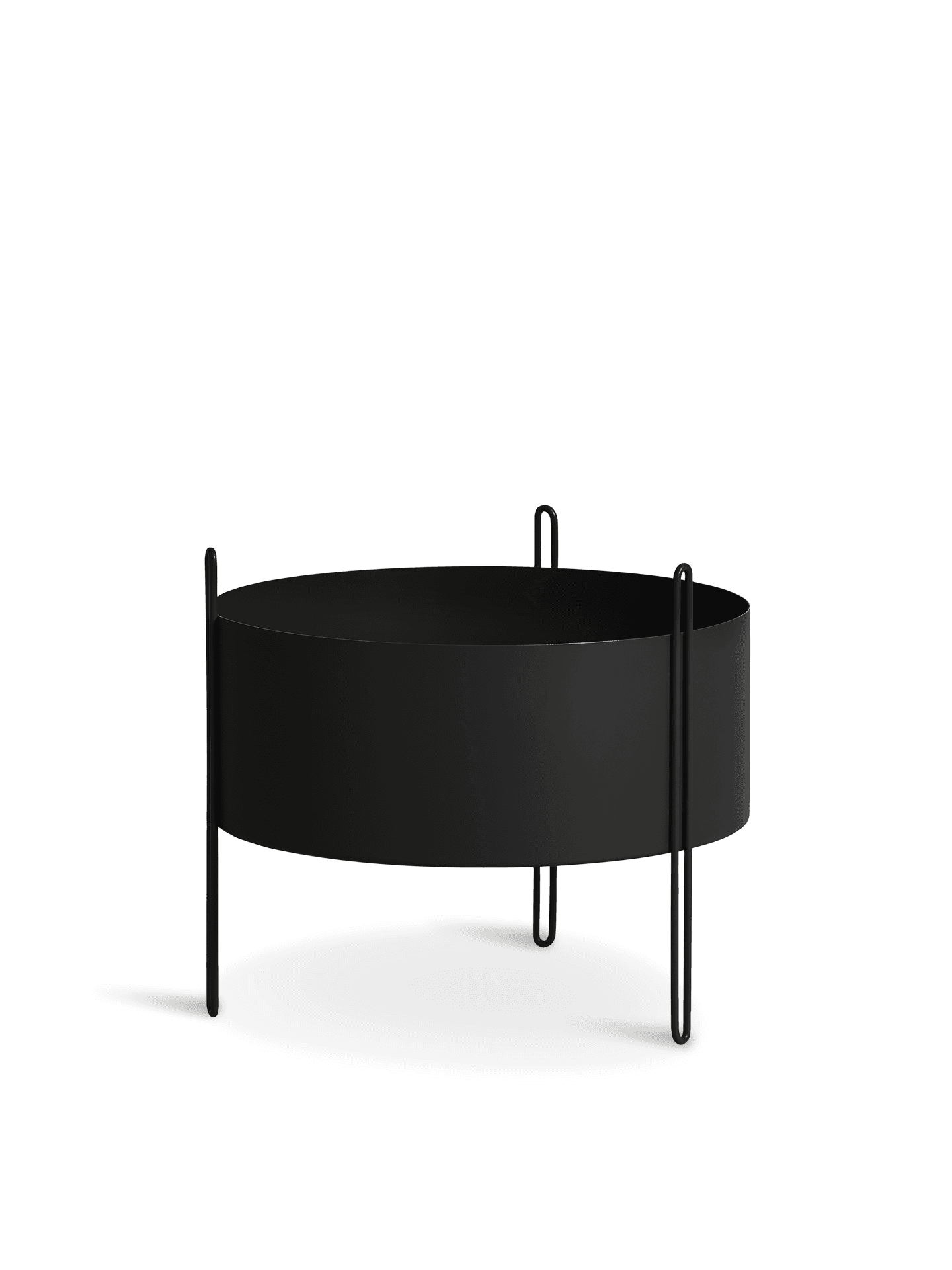 WOUD Pidestall planter (Medium) - Black