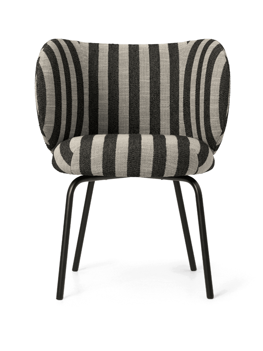 Ferm Living Rico Dining Chair - Black - Louisiana - Sand/Black