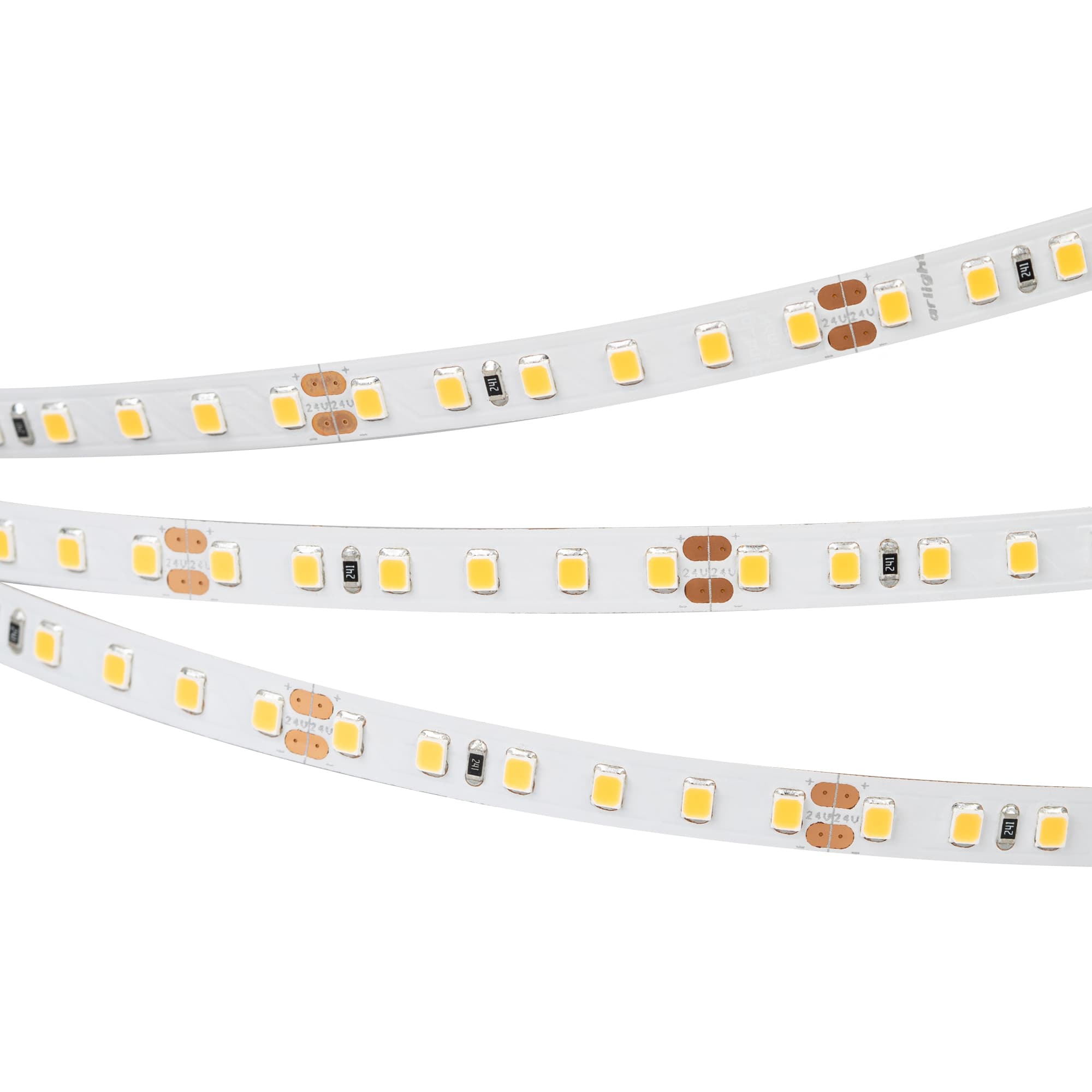 Светодиодная лента RT 2-5000 24V Warm3000 2x (2835, 600 LED, CRI98) (Arlight, 14.4 Вт/м, IP20) 021411(B)