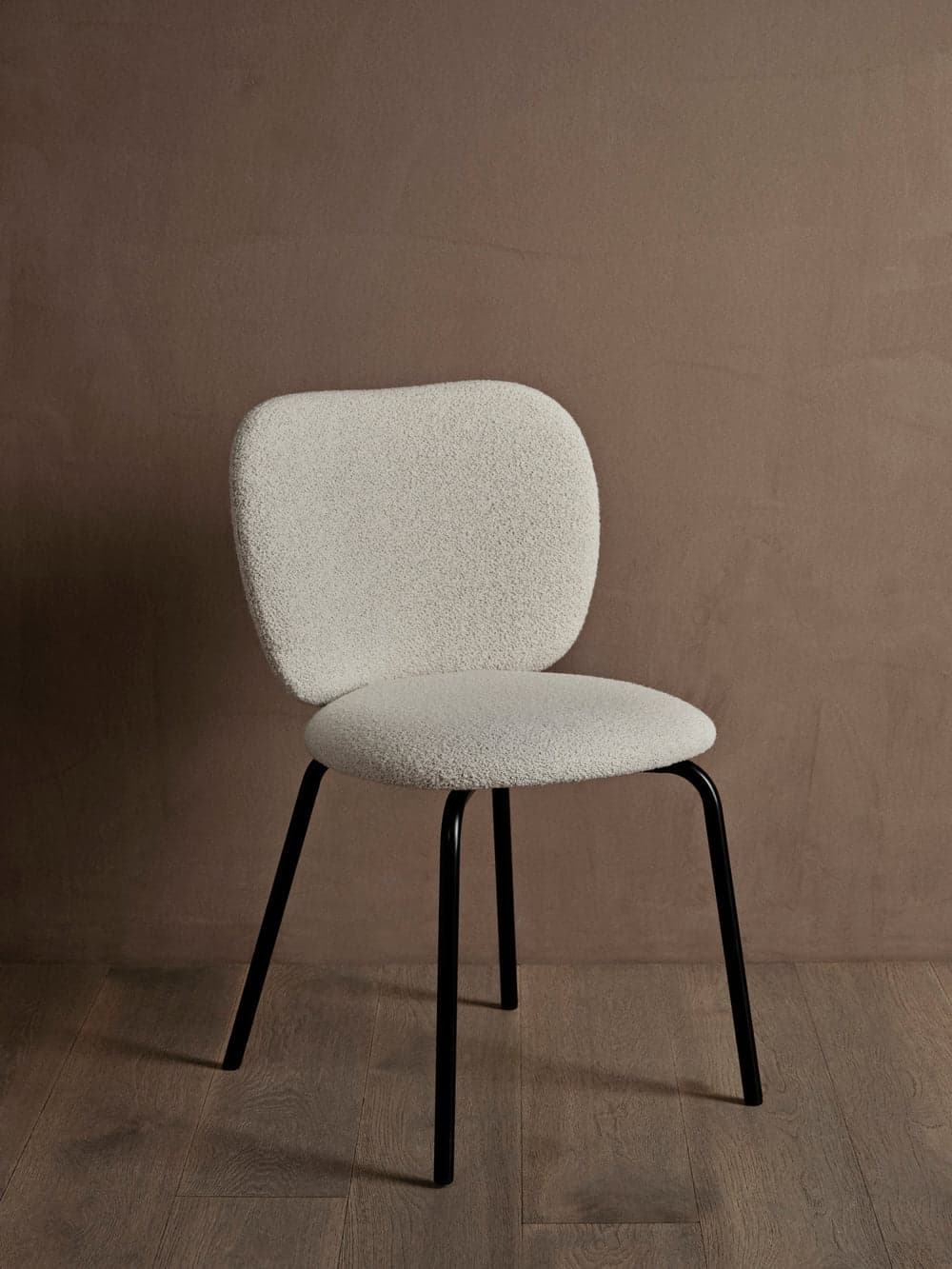 Ferm Living Rico Chair - Black - Soft Bouclé - Off-White/Sand — фото 3