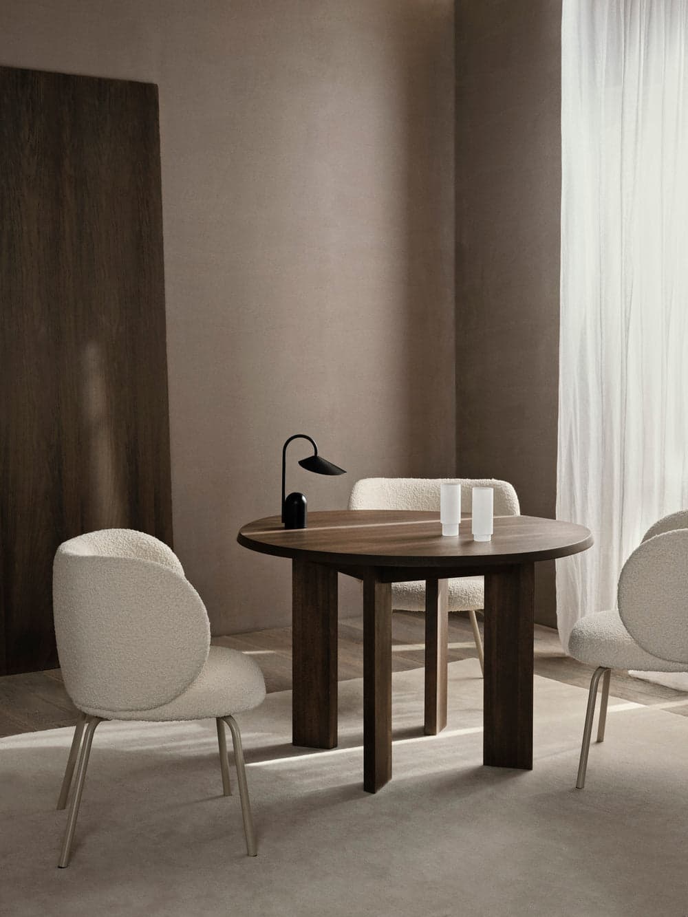 Ferm Living Rico Dining Chair - Cashmere - Nordic Bouclé - Off-White — фото 3