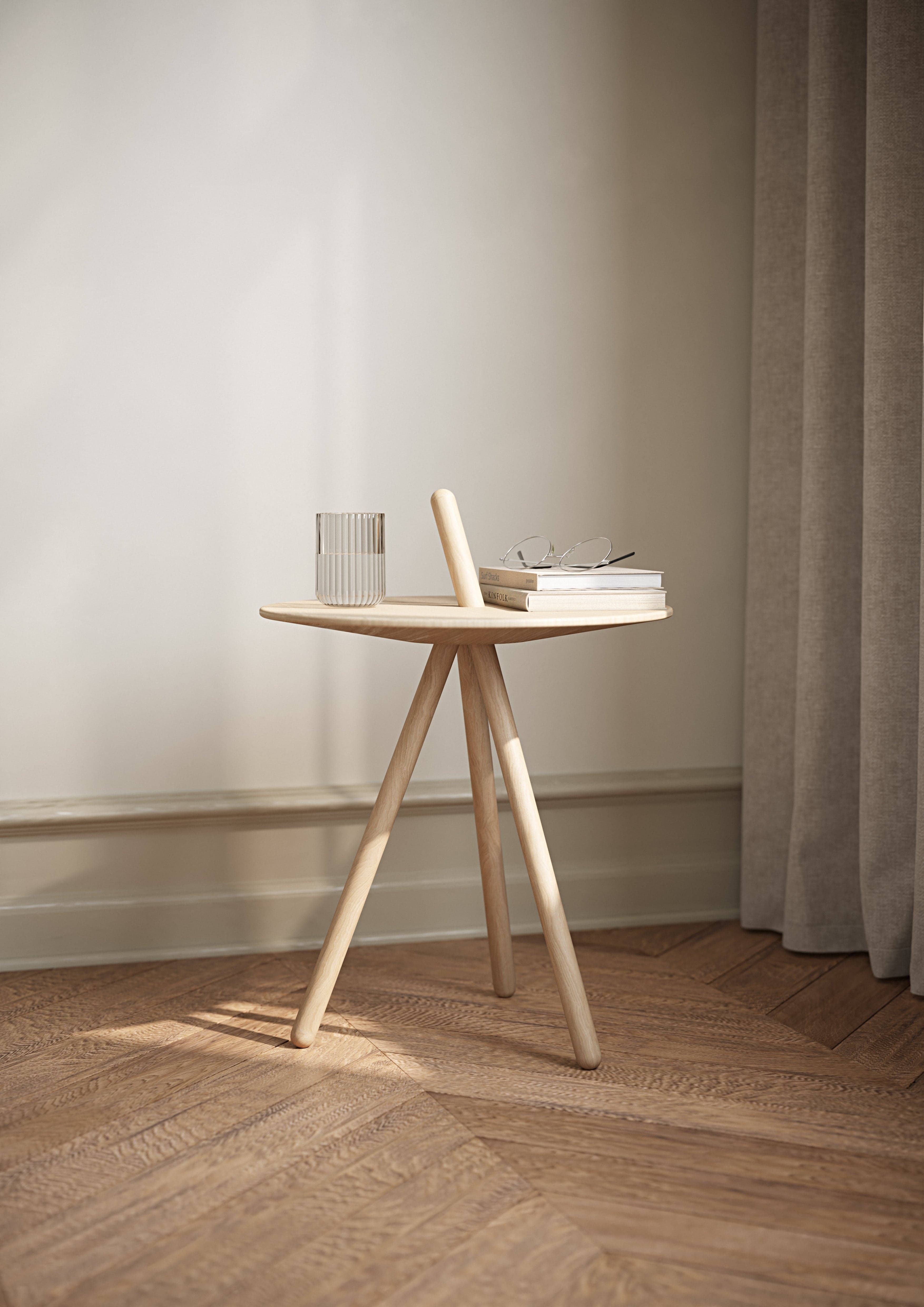WOUD Come Here side table - White pigmented oak — фото 3