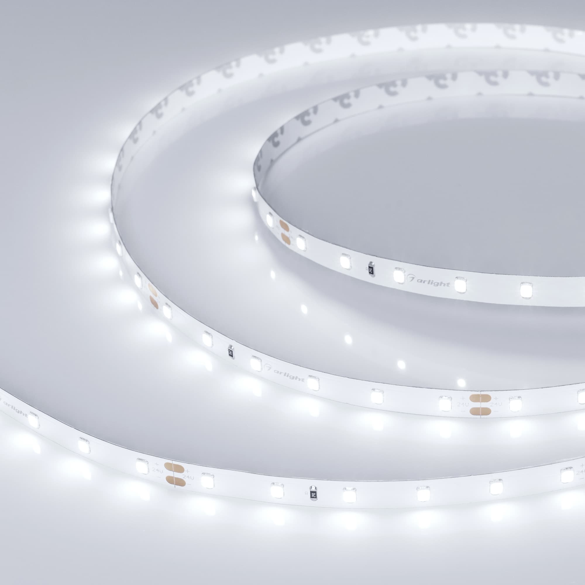Светодиодная лента RT-A60-8mm 24V Day5000 CRI98 (4.8 W/m, IP20, 2835, 5m) (Arlight, 4.8 Вт/м, IP20) 021412(2)