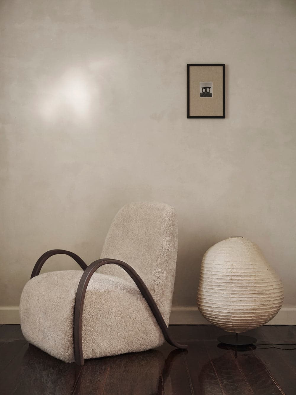 Ferm Living Kurbis Floor Lamp - Low - Black/Natural — фото 5