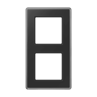 A VIVA Рамка 2-ная, стекло черный, Jung AV582GLMSW