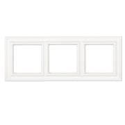 Рамка 3-поста; термопласт; белый матовый; Eco Deco, Jung EPD483WWM