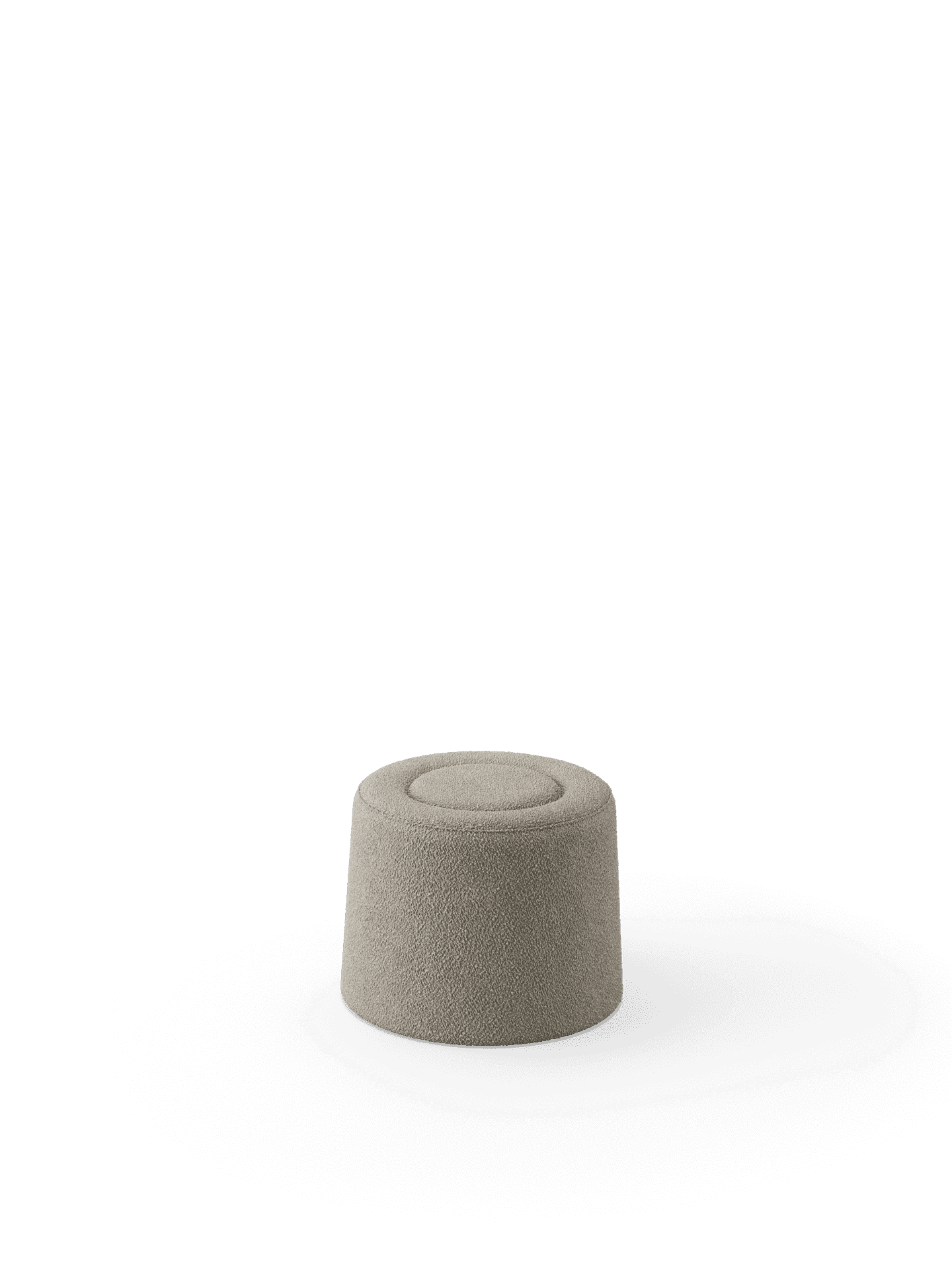 WOUD Praline pouf (Ø52 cm) - Natural bouclé