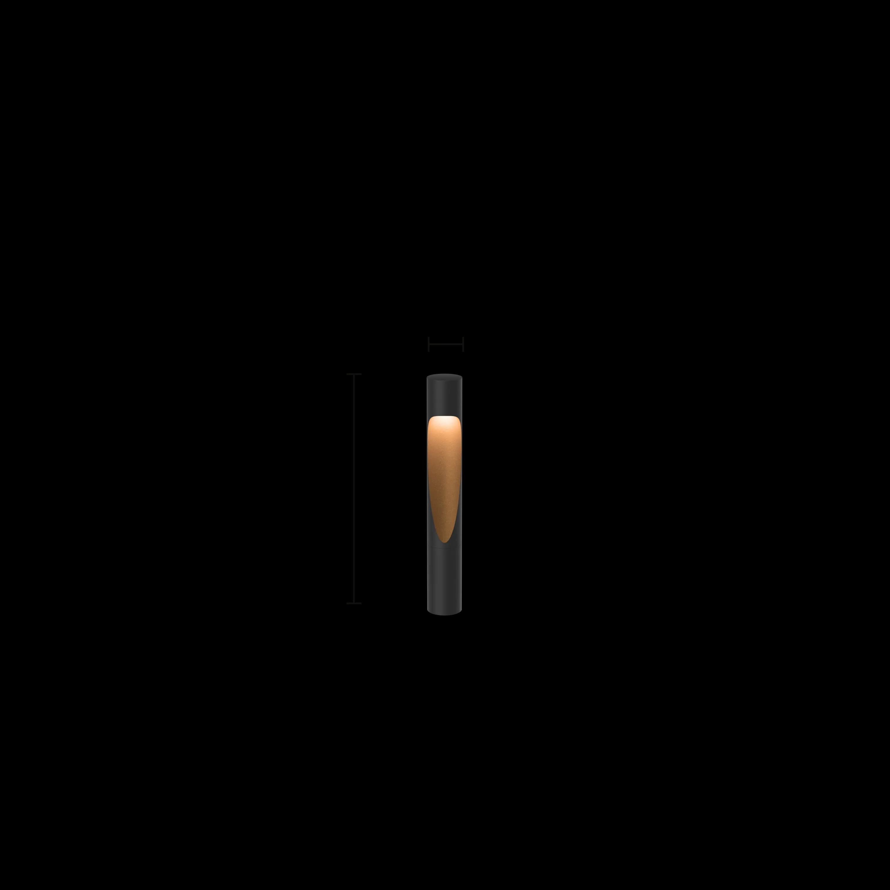 Louis Poulsen Flindt Garden Bollard Black texture SHORT — фото 4