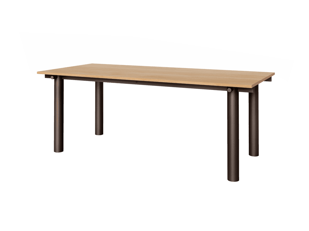 Ferm Living Atura Dining Table - Dark Chocolate/Natural Oak Veneer — фото 4