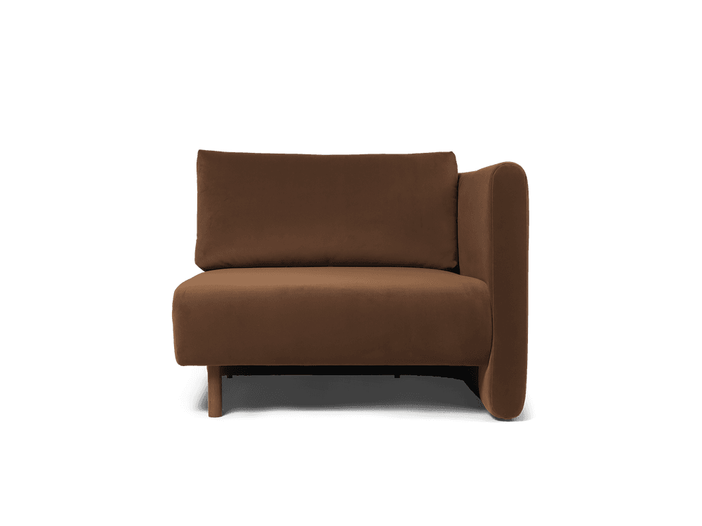 Ferm Living Dase Sofa Armrest Right - Rich Velvet - Soft Brown — фото 4