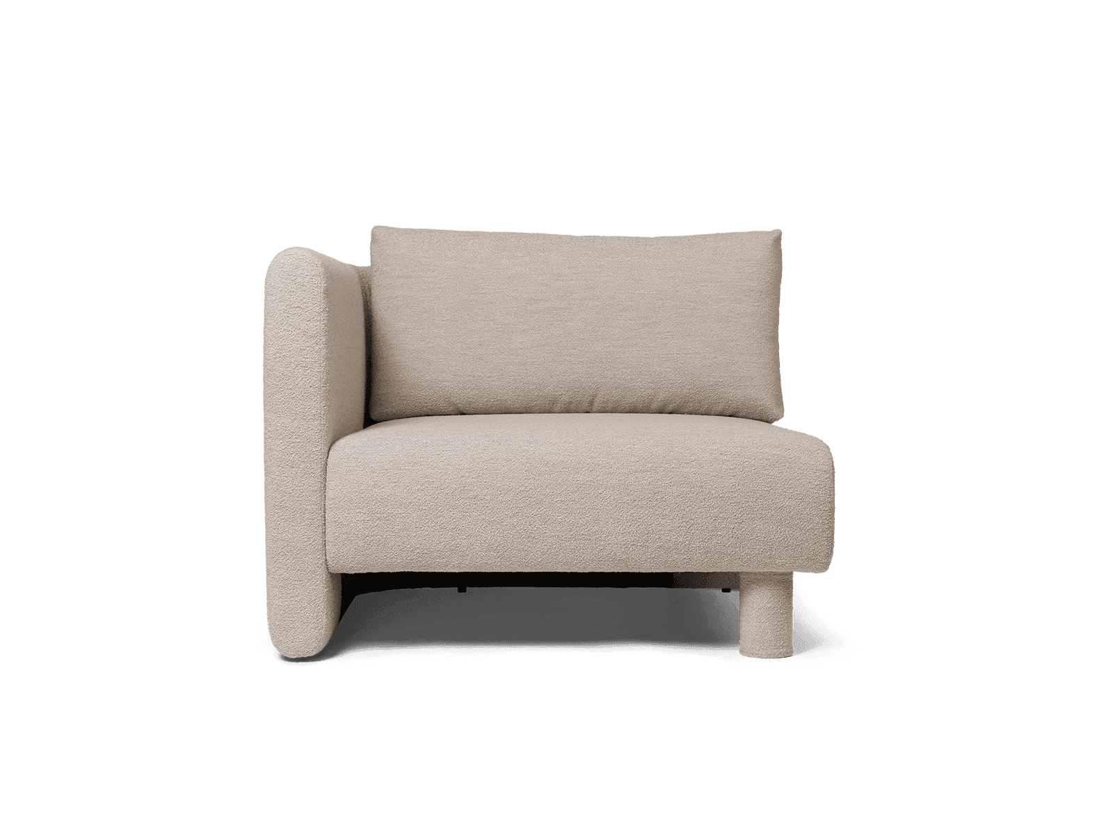 Ferm Living Dase Sofa Armrest Left - Soft Bouclé - Natural