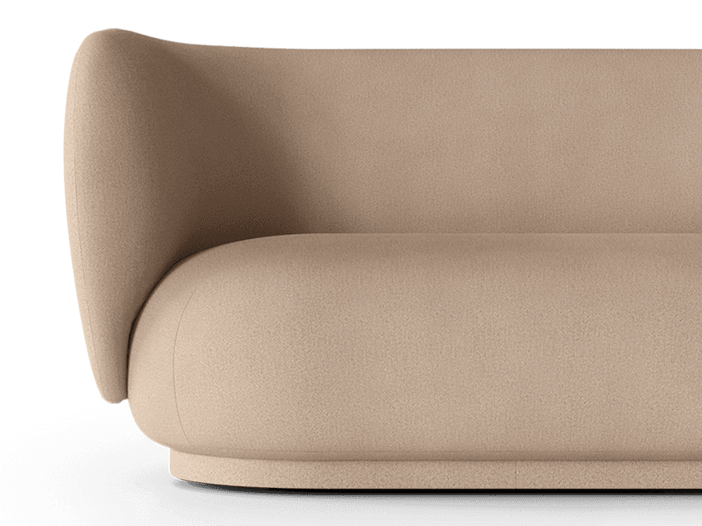 Ferm Living Rico Sofa 2-seater - Brushed - Sand — фото 3