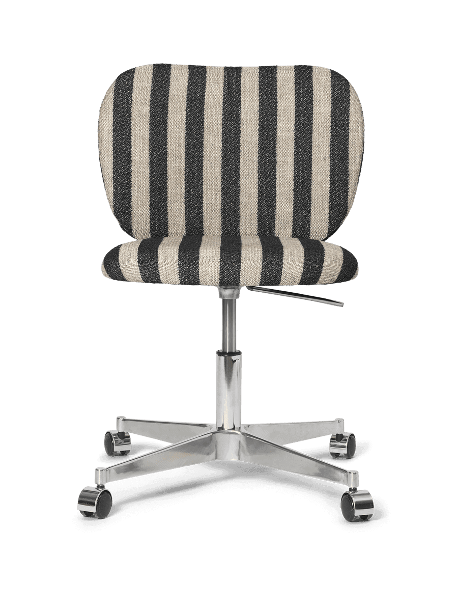 Ferm Living Rico Chair - Castors - Louisiana - Sand/Black