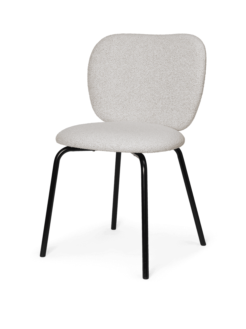 Ferm Living Rico Chair - Black - Soft Bouclé - Off-White/Sand — фото 6
