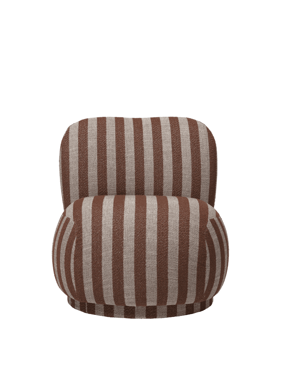 Ferm Living Rico Piccolo Lounge Chair - Louisiana - Sand/Chocolate