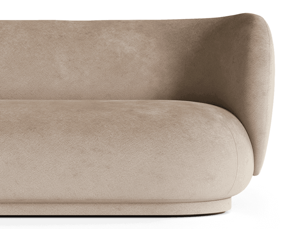 Ferm Living Rico Divan Right - Faded Velvet - Sand — фото 3