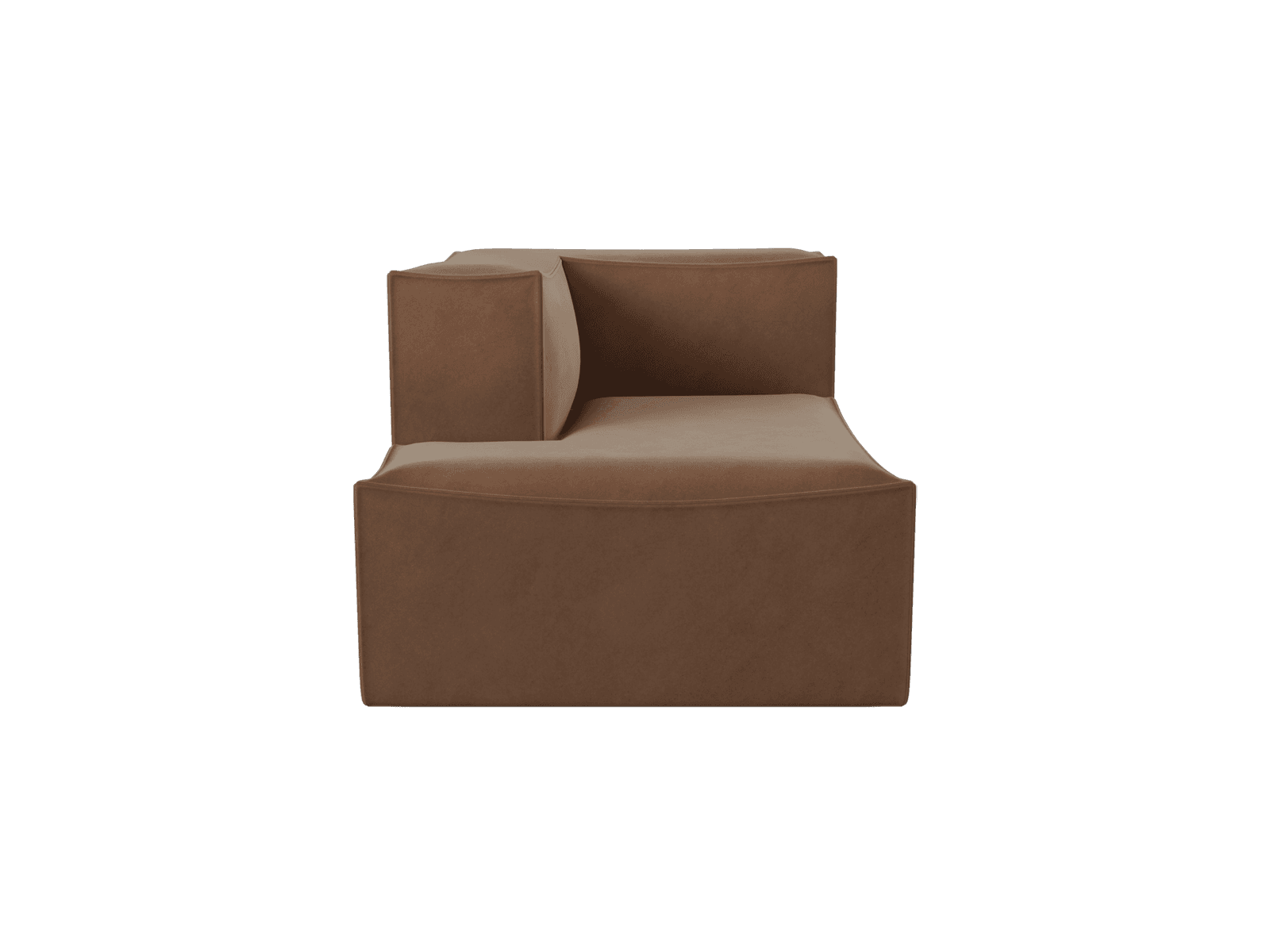 Ferm Living Catena Sofa Chaise Longue Left S600 - Rich Velvet - Soft Brown