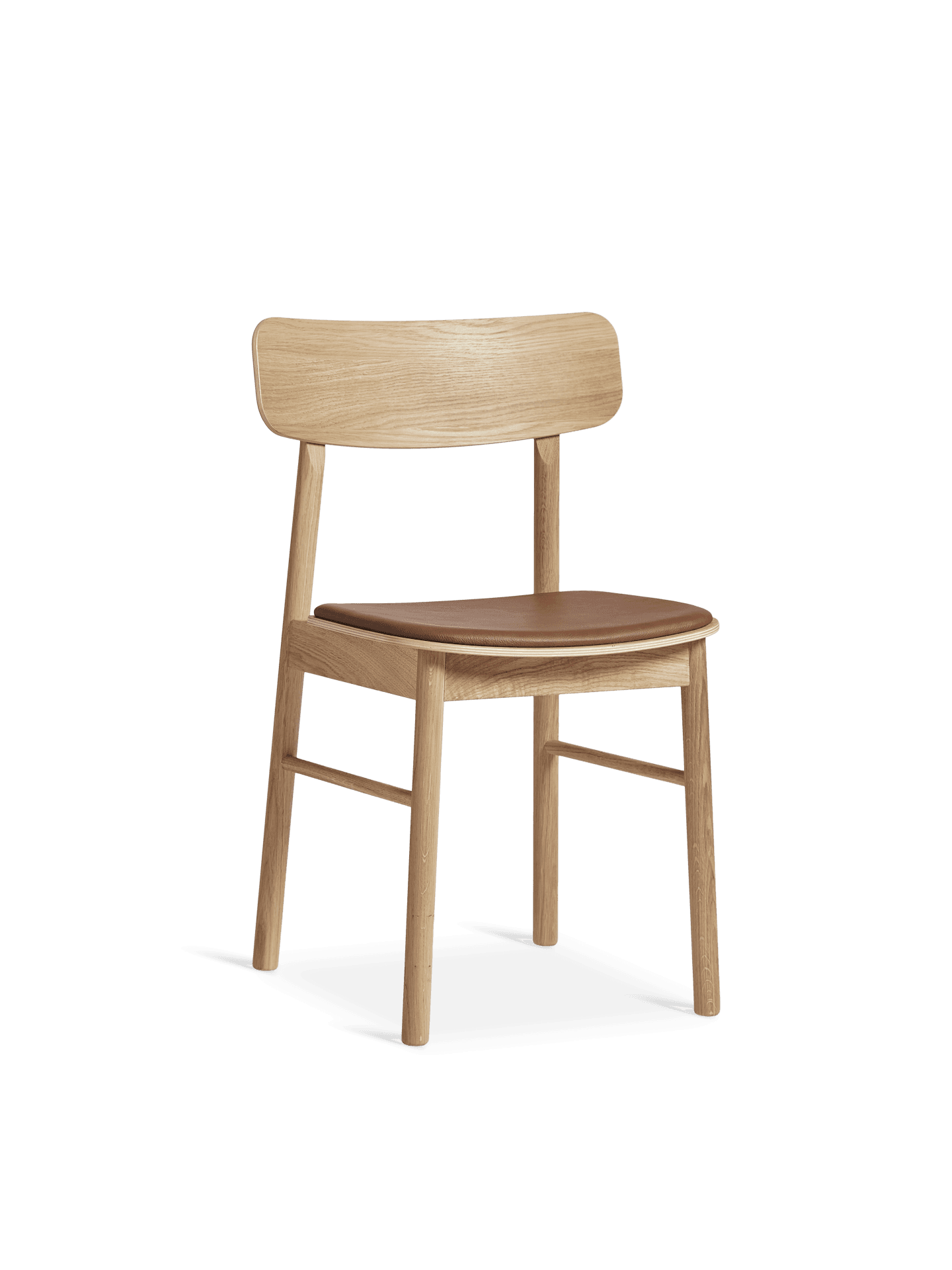 WOUD Soma dining chair - Oiled oak W/Leather