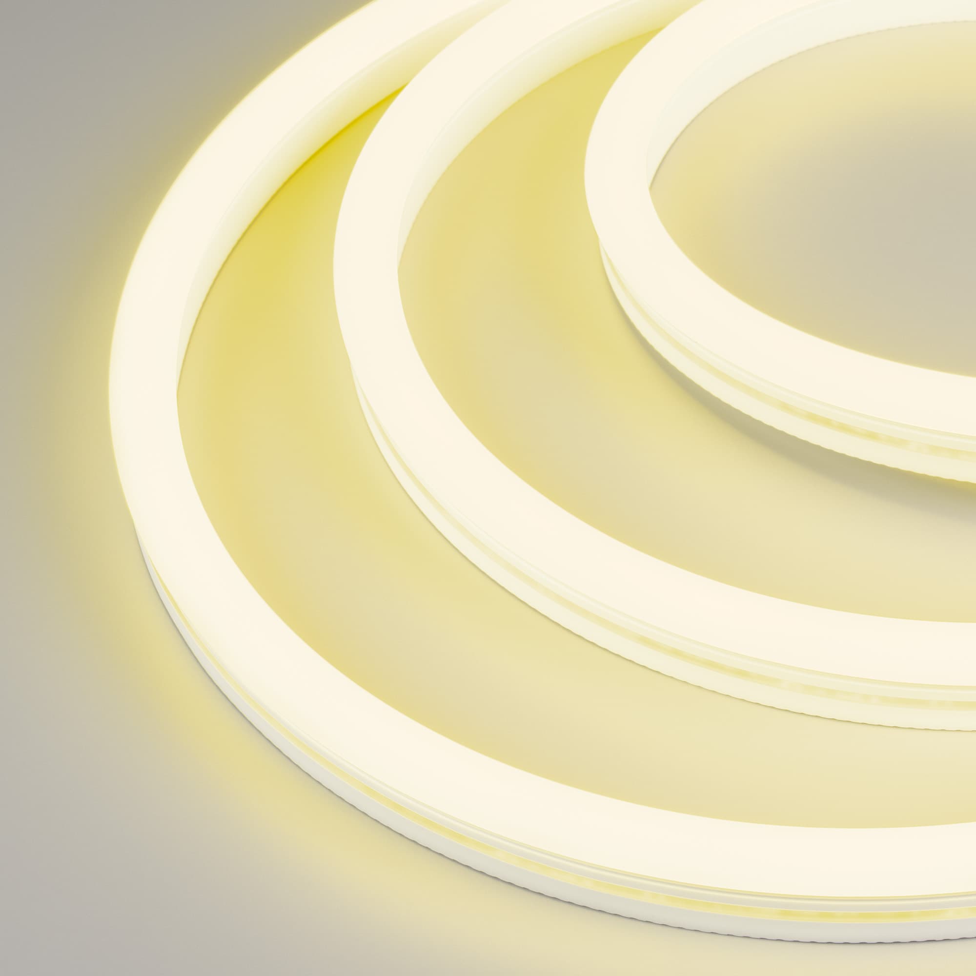 Светодиодная лента герметичная WAVE-SIDE-A120-12x25mm 230V Yellow (12 W/m, IP67, 50m, wire x2) (Arlight, Грибовидная форма) 051937