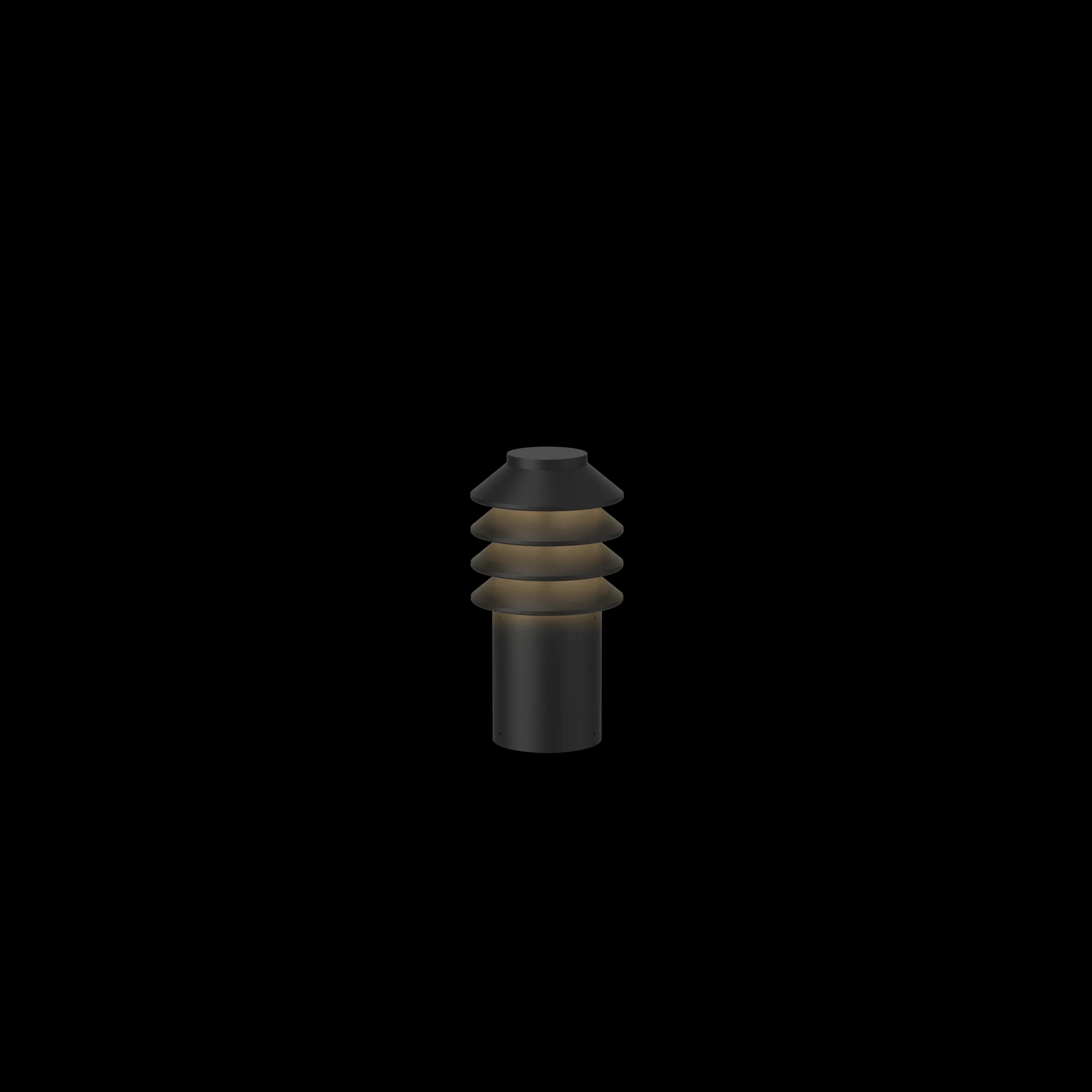 Louis Poulsen Bysted Garden Bollard Black texture SHORT