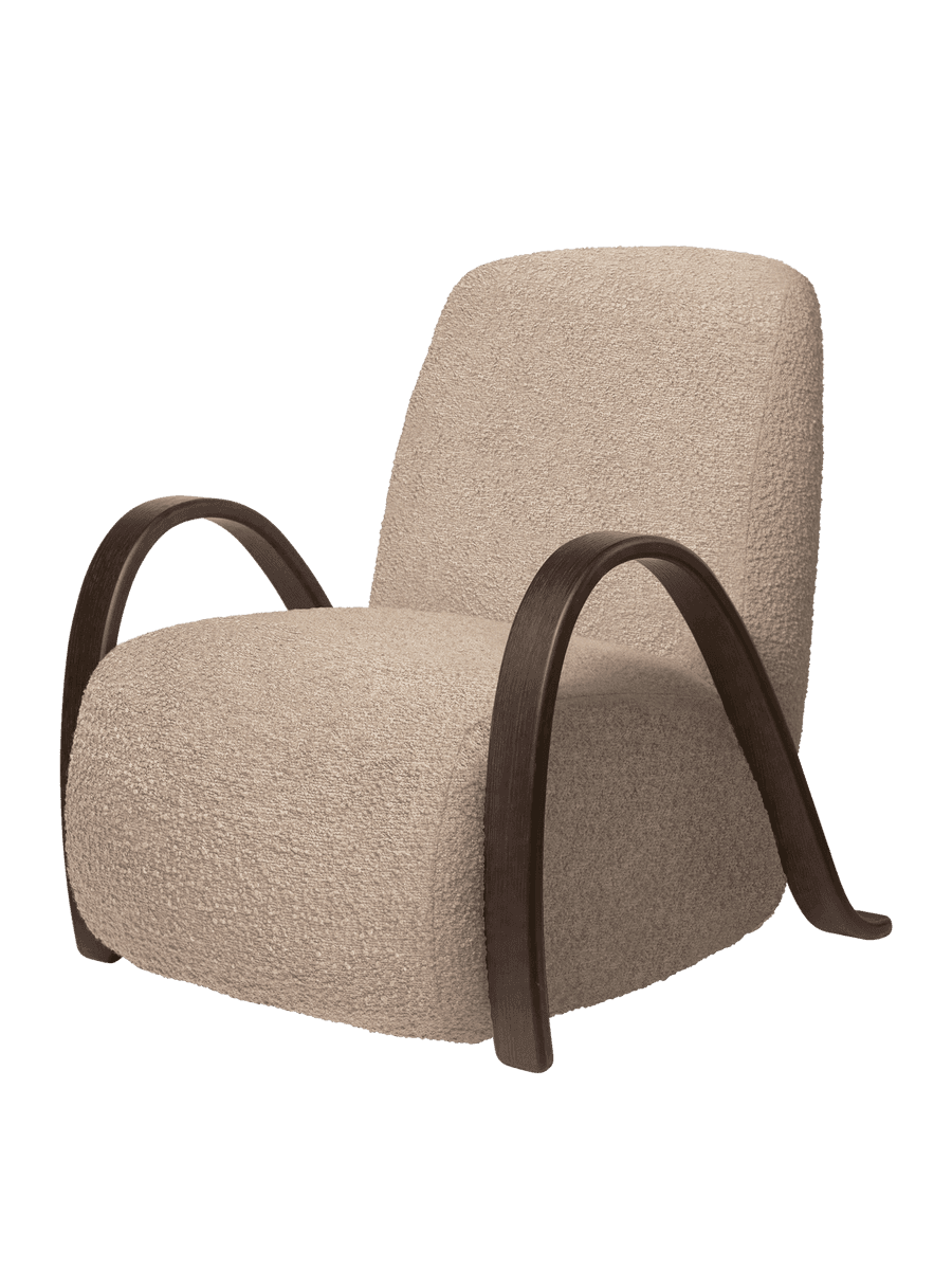 Ferm Living Buur Lounge Chair - Raw Bouclé - Natural
