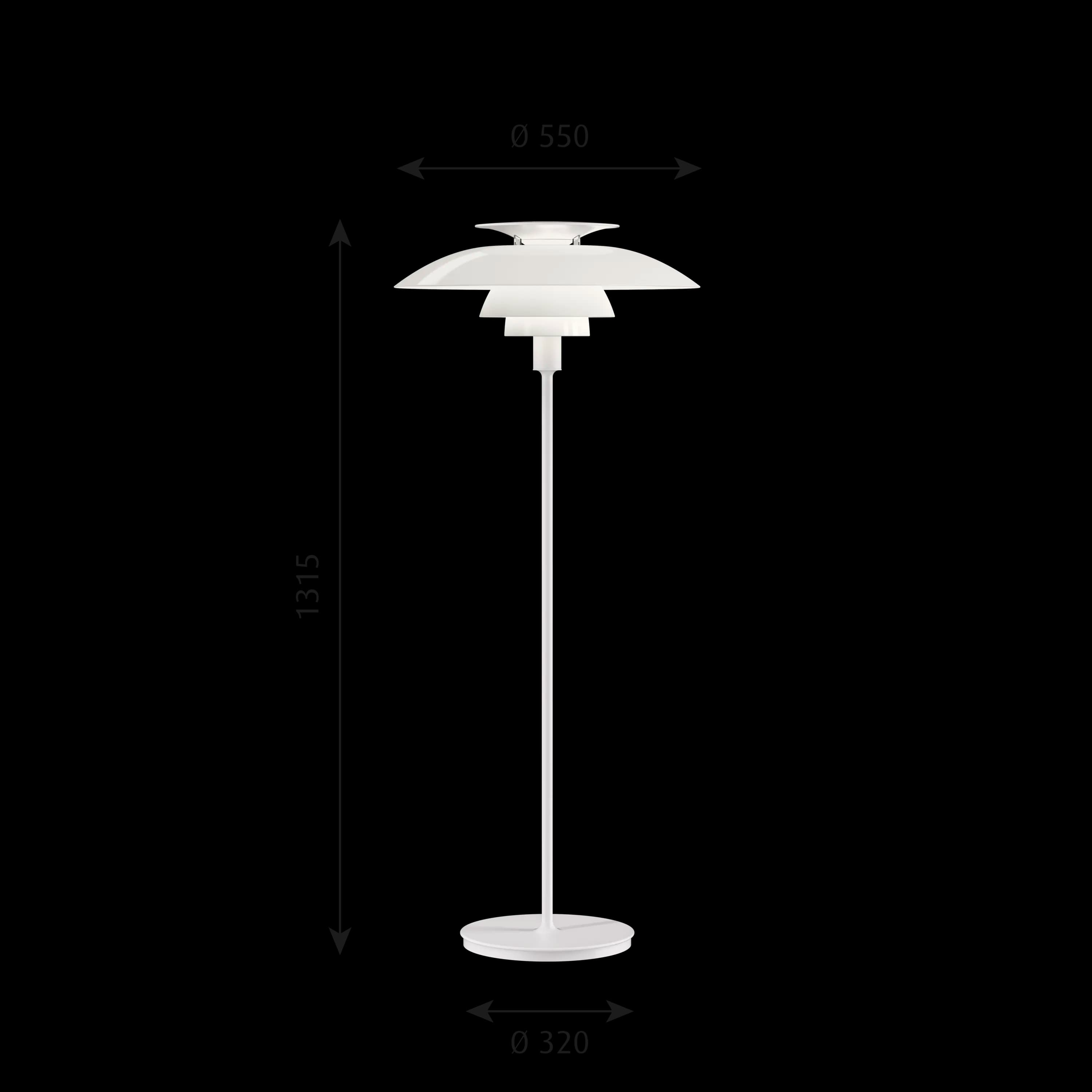 Louis Poulsen PH 80 Floor Lamp Opal white/white — фото 9