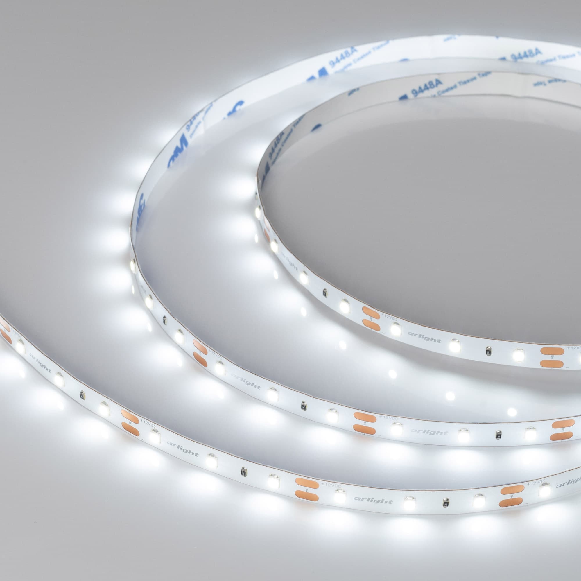 Светодиодная лента NT-A60-8mm 12V White6000 (4.8 W/m, IP20, 3528, 5m) (Arlight, Открытый) 035698