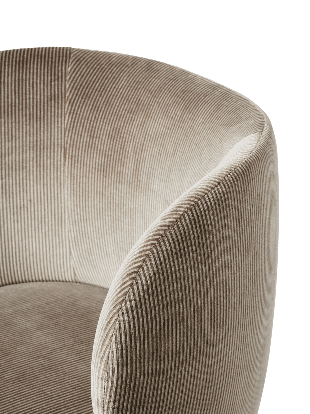 Ferm Living Rico Dining Chair - Swivel - Devoré Velvet - Flint Grey — фото 4