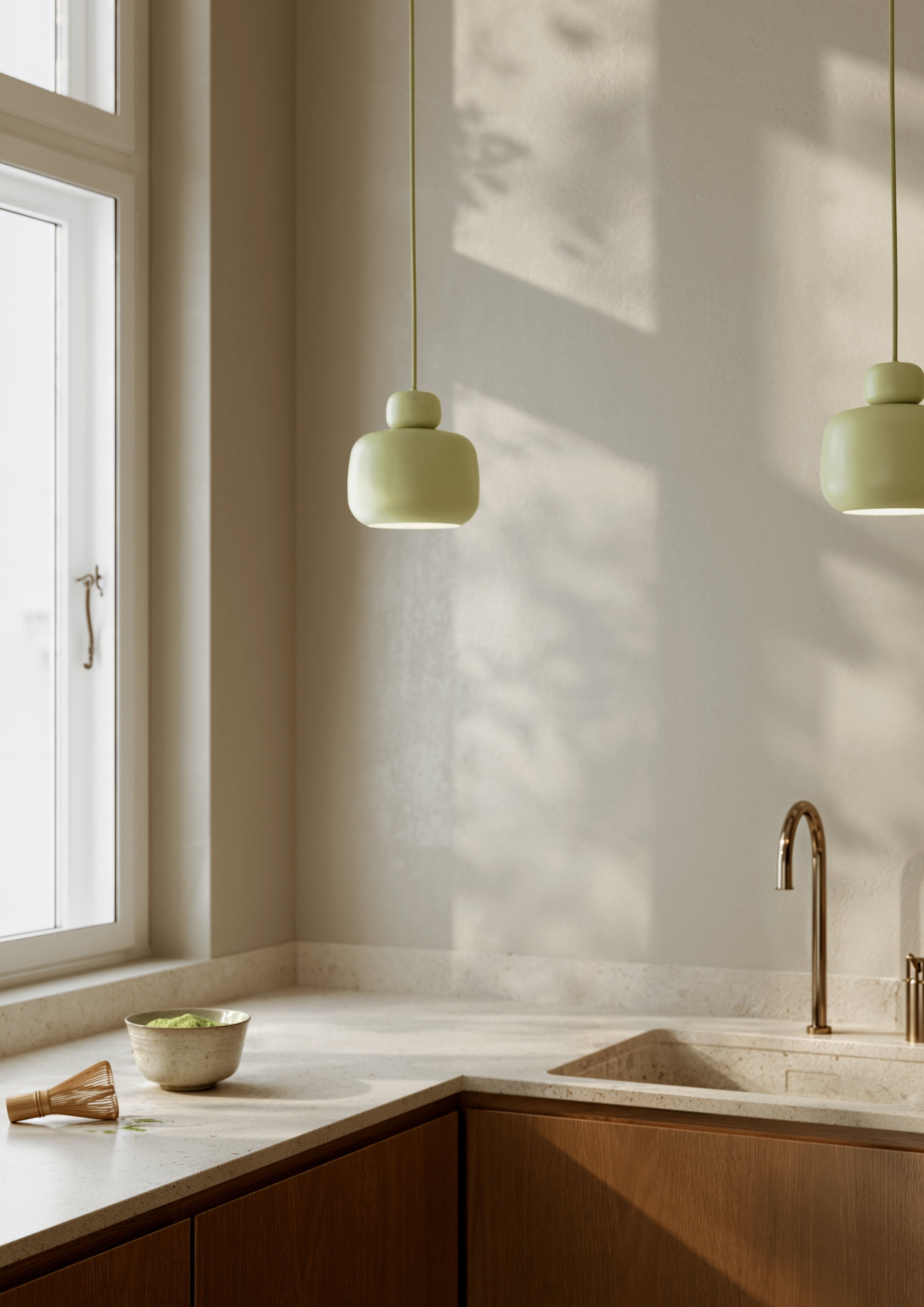 WOUD Stone pendant (Small) - Matcha green — фото 5