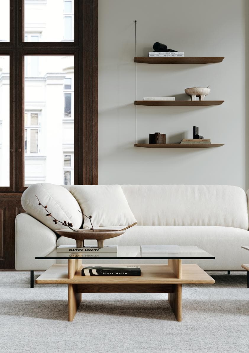WOUD Stedge shelf (80 cm) - Smoked oak (3 shelves) — фото 3
