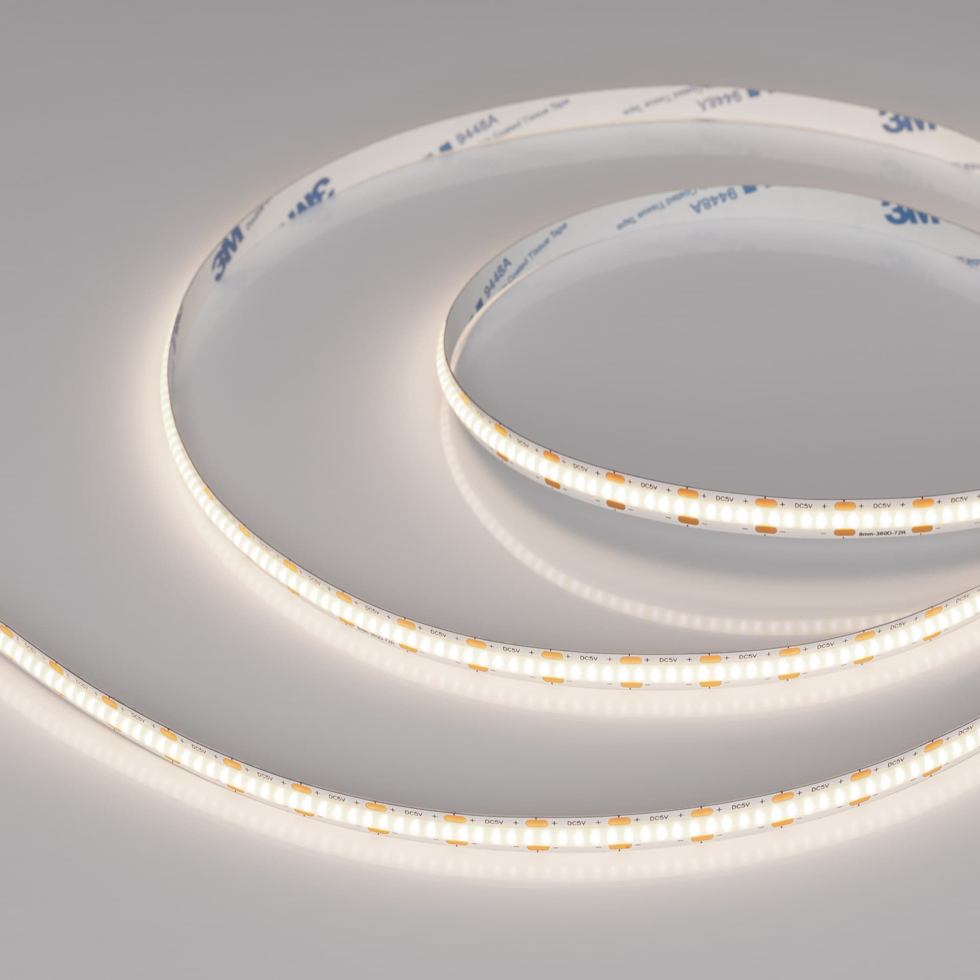Светодиодная лента COB-X360-8mm 5V Day4000 (5 W/m, IP20, CSP, 5m) (Arlight, -) 039737