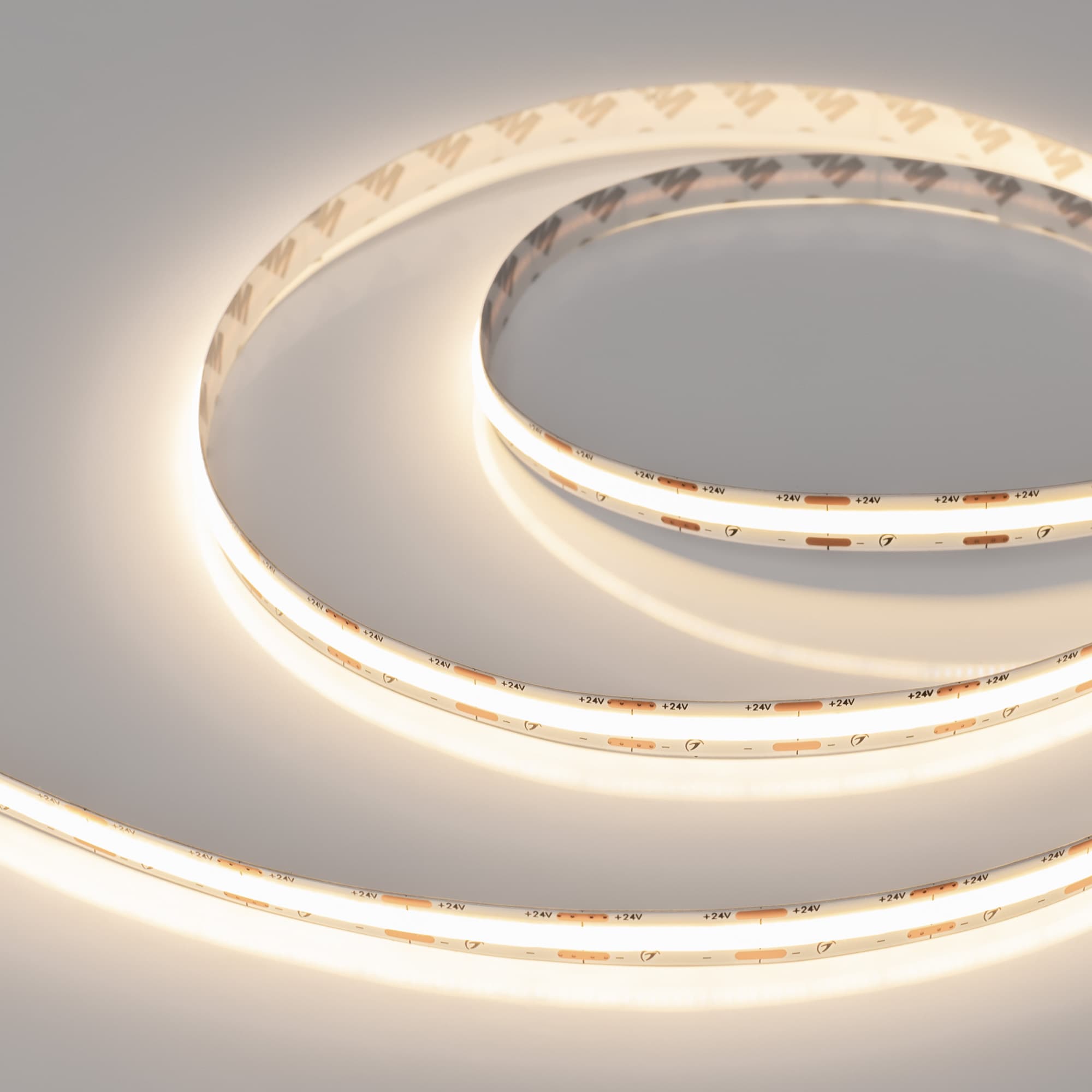 Светодиодная лента COB-X560-10mm 24V Warm3000 (9.6 W/m, IP20, 10m) (Arlight, 5 лет) 049060