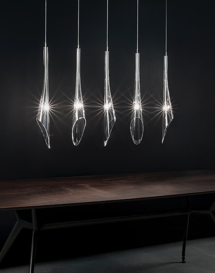 Terzani Calle 5 linear multi light pendant